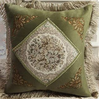 Retro Euro Floral Pattern Decorative Pillow With Insert   3 Colors Available