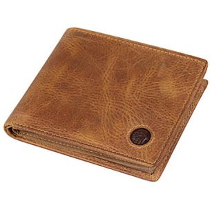MenS Leather Horizontal Wave Short Wallet Coin Purses