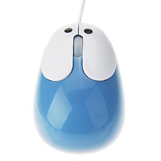 USB Wired Rabbit Shaped Optical Mouse (Assorted Colors)