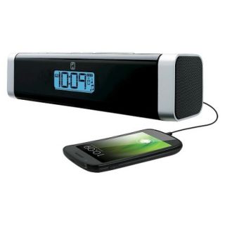 iHome Portable Alarm Clock with Stereo Speaker and USB Charger