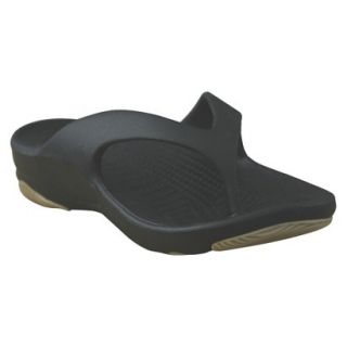 Boys Dawgs Premium Flip Flop Sandals   Black/Tan 2