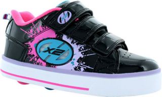 Girls Heelys Speed X2   Black/Pink/Purple Sneakers