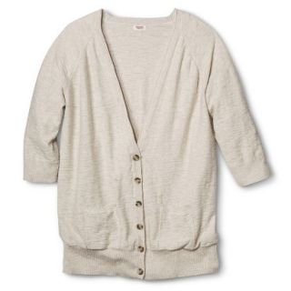 Mossimo Supply Co. Juniors Plus Size 3/4 Sleeve Boyfriend Sweater   Oatmeal 1X