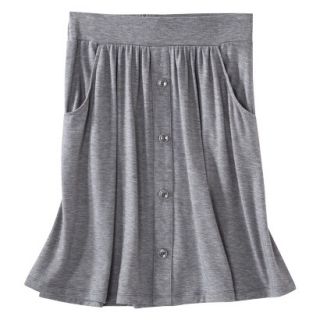 Merona Petites Button Front Skirt   Gray LP