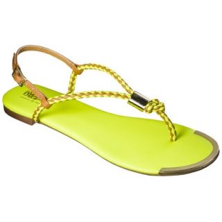 Womens Mossimo Audrey Braided Strap Sandal   Yellow 7.5