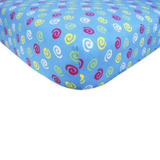 Swirly Flannel Fitted Crib Sheet