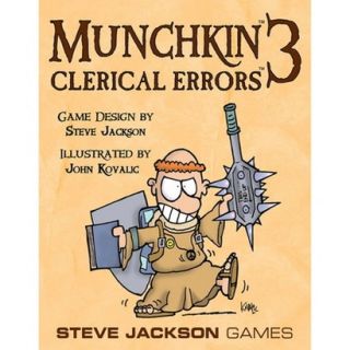 MUNCHKIN 3 Clerical Errors Steve Jackson Adventure Themed Game