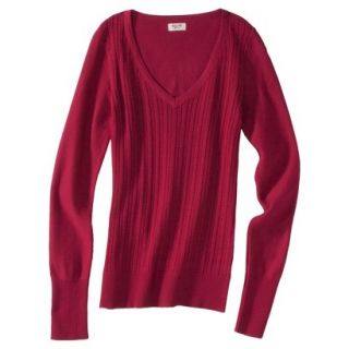 Mossimo Supply Co. Juniors Pointelle Sweater   Red S(3 5)
