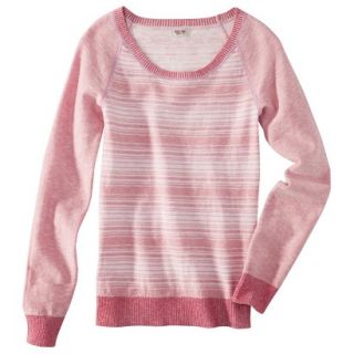 Mossimo Supply Co. Juniors Striped Scoop Neck Sweater   Coral XXL(19)