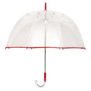 Futai Clear Bubble Umbrella with Red Trim