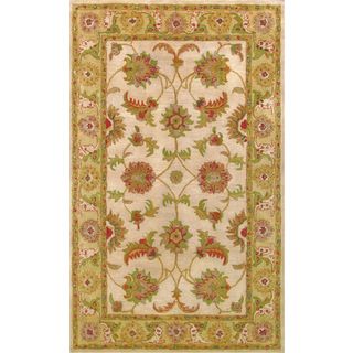 Harmony Beige / Light Green 5 X 8 foot Rug