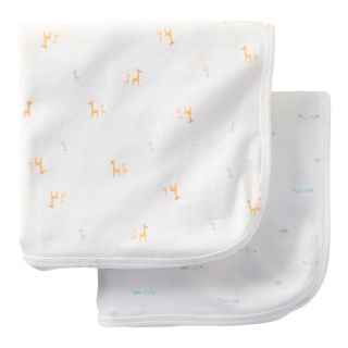 Carters Animal 2 pk. Swaddle Blankets, Ivory