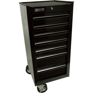 Homak 17 Inch Pro Series 7 Drawer Side Cabinet   Black, Model BK08041071
