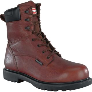 Iron Age Hauler 8In Waterproof EH Composite Toe Work Boot   Brown, Size 6 Wide,