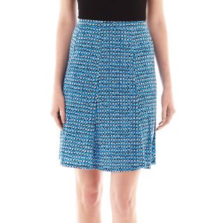 LIZ CLAIBORNE Gored Skirt   Tall, Blue