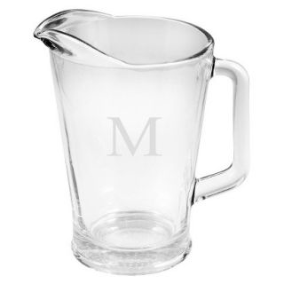 Personalized Monogram Glass Pitcher   M