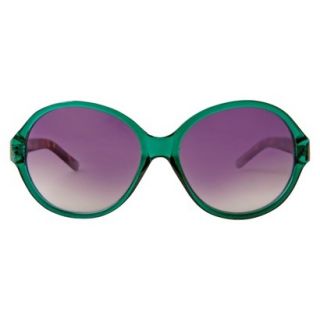 Round Solid Sunglasses   Green