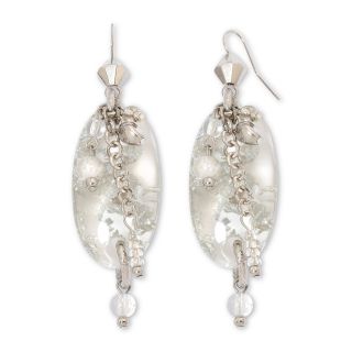 Aris by Treska Stardust Chunky Beaded Earrings, Grey