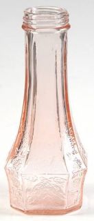 Jeannette Floral Pink Footed Shaker, No Lid   Pink,Depression Glass
