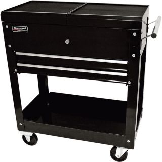 Homak Tool Cart with Sliding Top Panels   Black, Model BK06022704