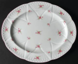 Shelley Bridal Rose (Dainty Shape) 15 Oval Serving Platter, Fine China Dinnerwa