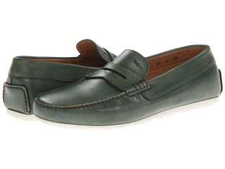 Santoni Tanton Mens Slip on Shoes (Green)