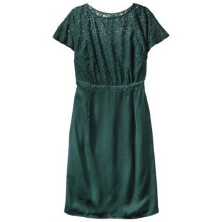 TEVOLIO Womens Plus Size Lace Bodice Dress   Seaport Green 16W