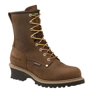 Carolina Waterproof Logger Boot   8 Inch, Brown, Size 8 1/2 Wide, Model CA8821