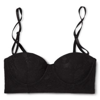 Self Expressions By Maidenform Womens Lace Crop Bustier 5659   Black 36C