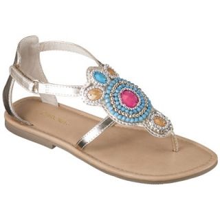 Girls Cherokee Harriett Thong Sandals   Gold 2