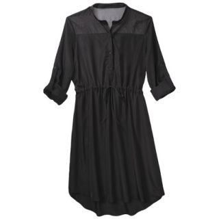 Mossimo Womens 3/4 Sleeve Shirt Dress   Black XL