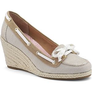 Sperry Top Sider Womens Clarens Sand Engineer Stripe Shoes, Size 7.5 M   9266529