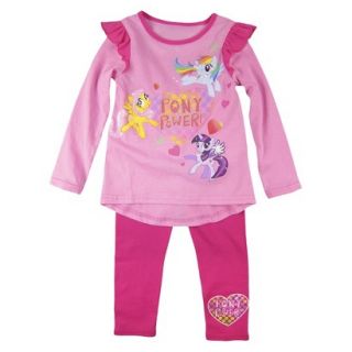 My Little Pony Infant Toddler Girls Top and Bottom Set   Pink 5T