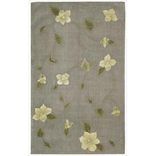 Nourison Hand tufted Julian Floral Stone Wool Rug (53 X 83)