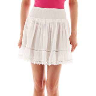 Vanilla Star Smocked Waist Skirt, White, Womens