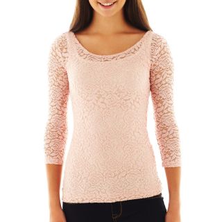 Decree Long Sleeve Lace Shirt, Silver/Pink