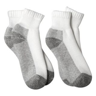 Dickies Mens 2 Pack Steel Toe Quarter Sock   White