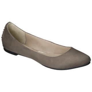 Womens Mossimo Vikki Studded Pointed Toe Flat   Taupe 7.5