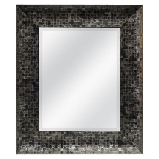 22.5 x 24.5 Mirrors Mosaic Mirror   Pewter & Black 22.5x24.5