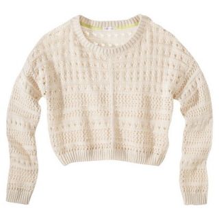 Xhilaration Juniors Cropped Sweater   Natural S