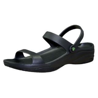 USADawgs Black / Black Premium Womens 3 Strap Sandal   8
