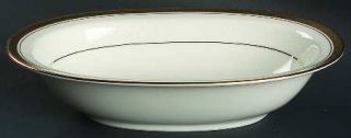 Noritake Ardmore Gold 10 Oval Vegetable Bowl, Fine China Dinnerware   White Scr