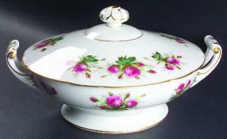 Rossetti Antique Rose Round Covered Vegetable, Fine China Dinnerware   Groups Of