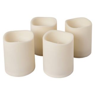 Indoor / Outdoor Flameless LED Battery Operated Pillar Candle with Timer Set of