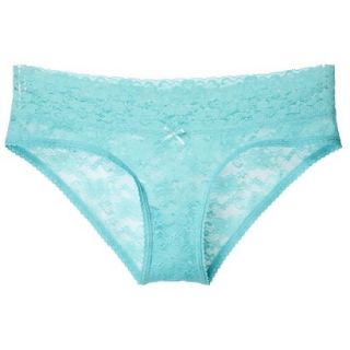 Xhilaration Juniors All Over Lace Hipster   Aqua XS