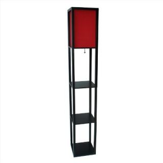 Threshold Floor Shelf Lamp with Ivory Shade   Red (Includes CFL Bulb)