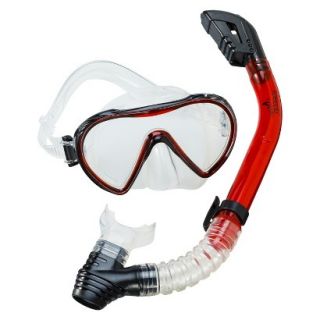 Speedo Adult Expedition Mask & Snorkel Set   Red