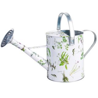 Herb Printed Galvinized Steel Watering Can