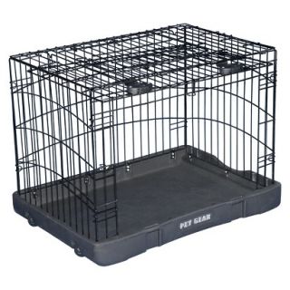 PET GEAR Black Travel Lite Steel Crate, 36   36