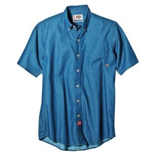 Dickies Mens Relaxed Fit Denim Work Shirt   Stone Washed Blue XXL T